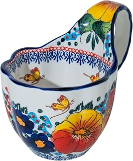 ALMA 20oz Handpainted Ceramic Soup Bowls For Women, Microwave Safe Soup ...