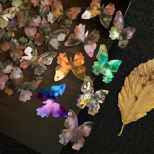 Miniatura 2 de 2 moldes de resina para llavero de aretes, moldes de silicona con forma de mariposa, moldes de arte de resina, marcapáginas, colgantes, moldes para