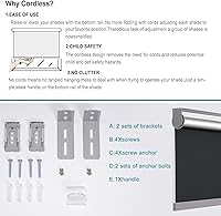 Vista 8 de Changshade Persianas Enrollables 100% Opacas para Ventanas, Oscurecimiento de Habitación con Aislamiento Térmico, Persianas de Ventana Desplegables