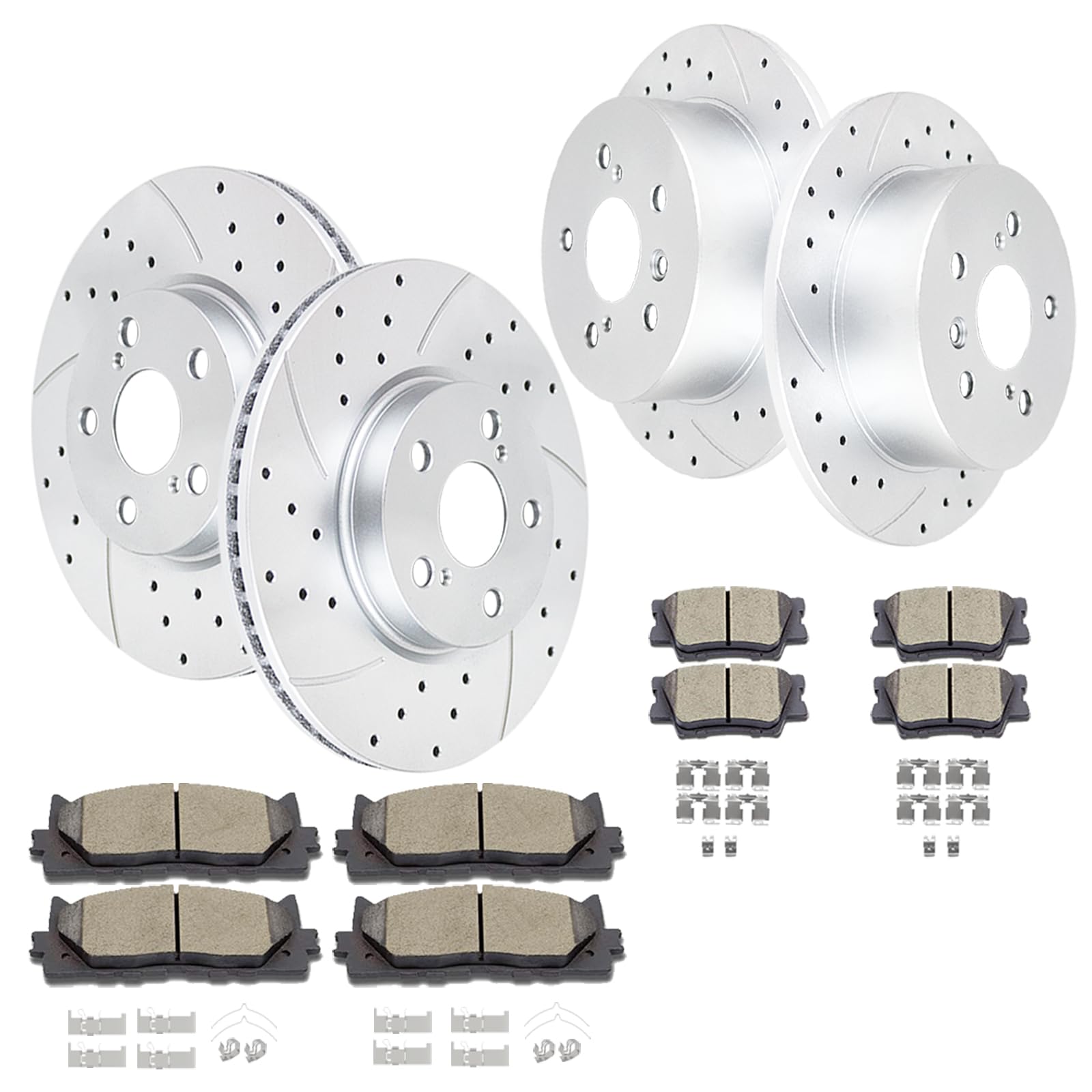 Acinoparts Front and Rear Brake Kit for 2012–2017 TOYOTA CAMRY