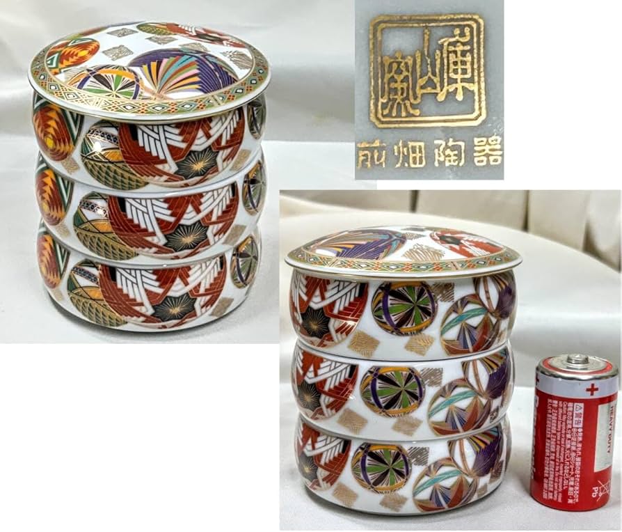 Amazon.co.jp: 庫山窯 前畑陶器 色絵手まり手鞠手毬 吉祥紋 ミニ丸