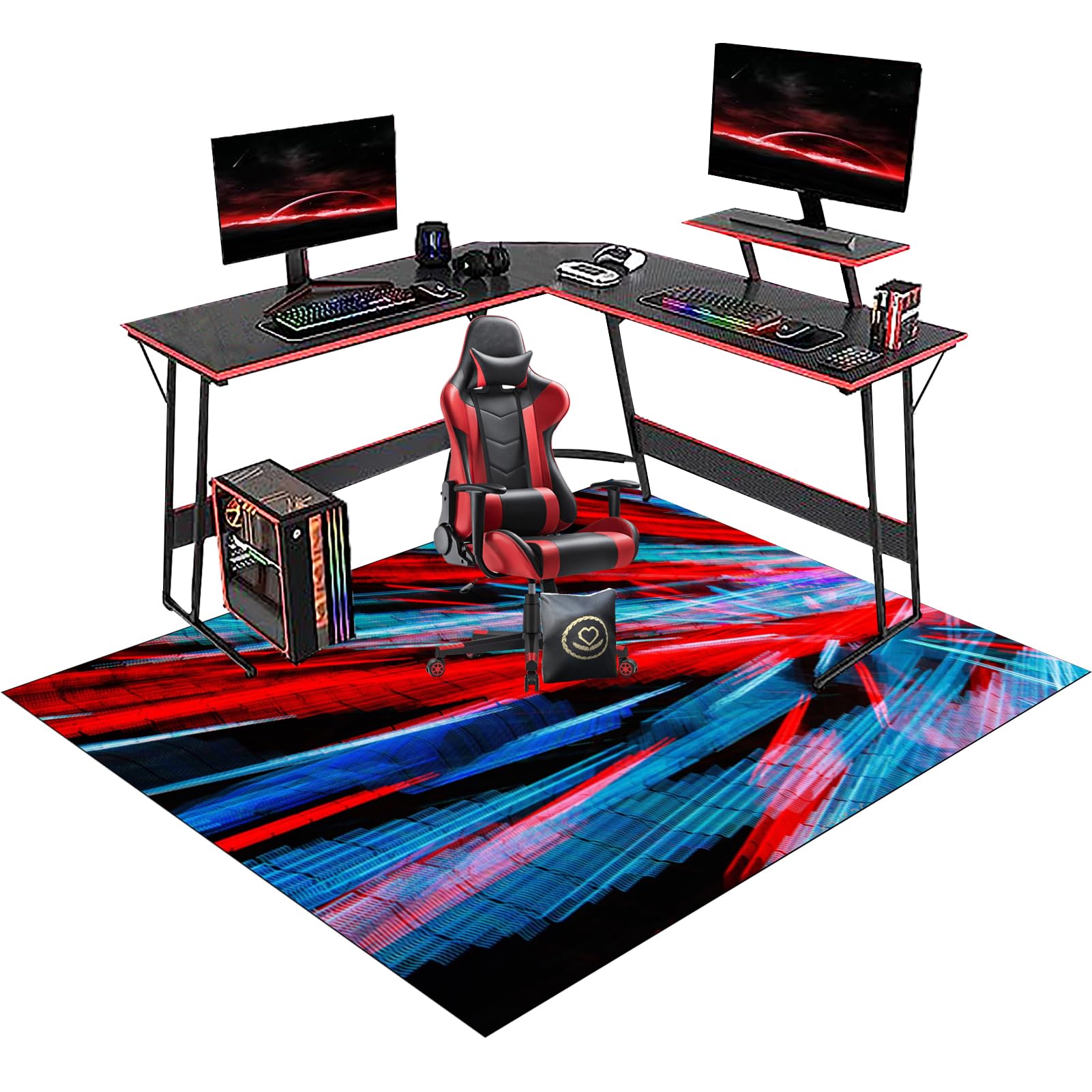 Chair Mat Office Chair Mat for Hard Floor, Chair Floor Mat for Low Pile Carpet Floors 120 x 150 cm, Desk Chair Mat Large, Computer Chair Mat for Furniture Wooden Floor Protector for Home Office