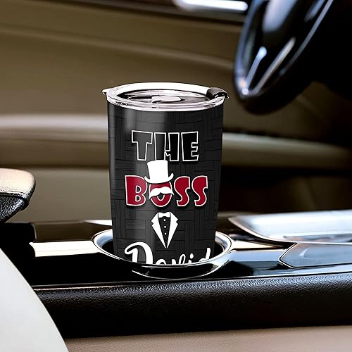 Vista 26 de WAZONE Vaso de café personalizado de 20 onzas y 30 onzas con nombre personalizado para parejas, taza térmica de acero inoxidable, taza de viaje