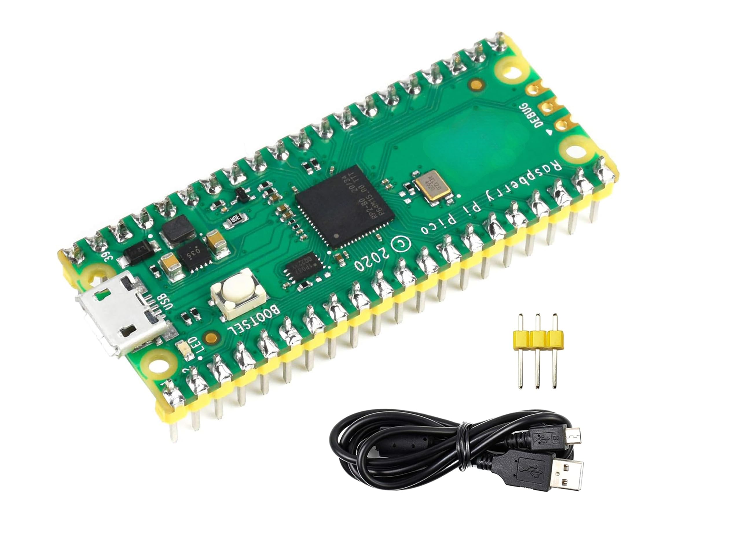 With Pre-Soldered Header Raspberry Pi Pico Microcontroller Development Board Based on Raspberry Pi RP2040 Chip,Dual-Core ARM Cortex M0+ Processor
