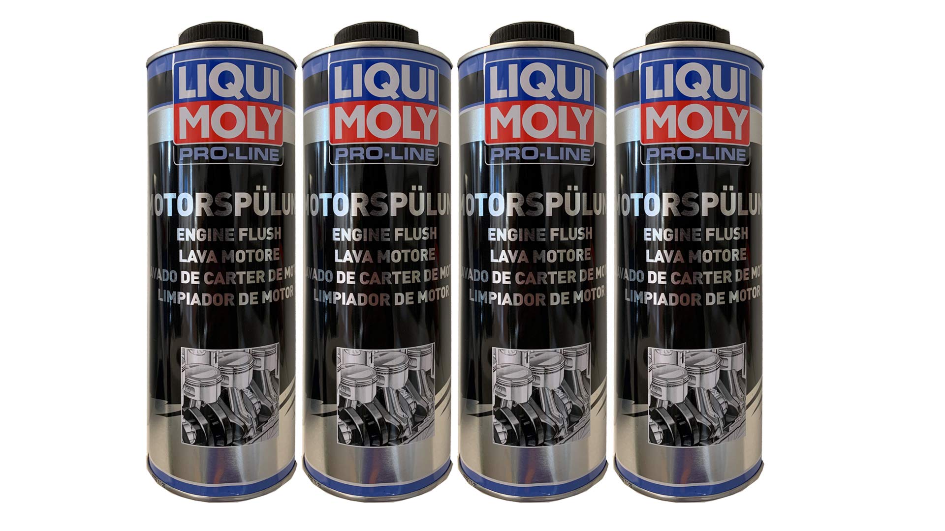 4 x Liqui Moly 2425 Pro Line Motor Acondicionador Motor limpiador aceite adicional 1L