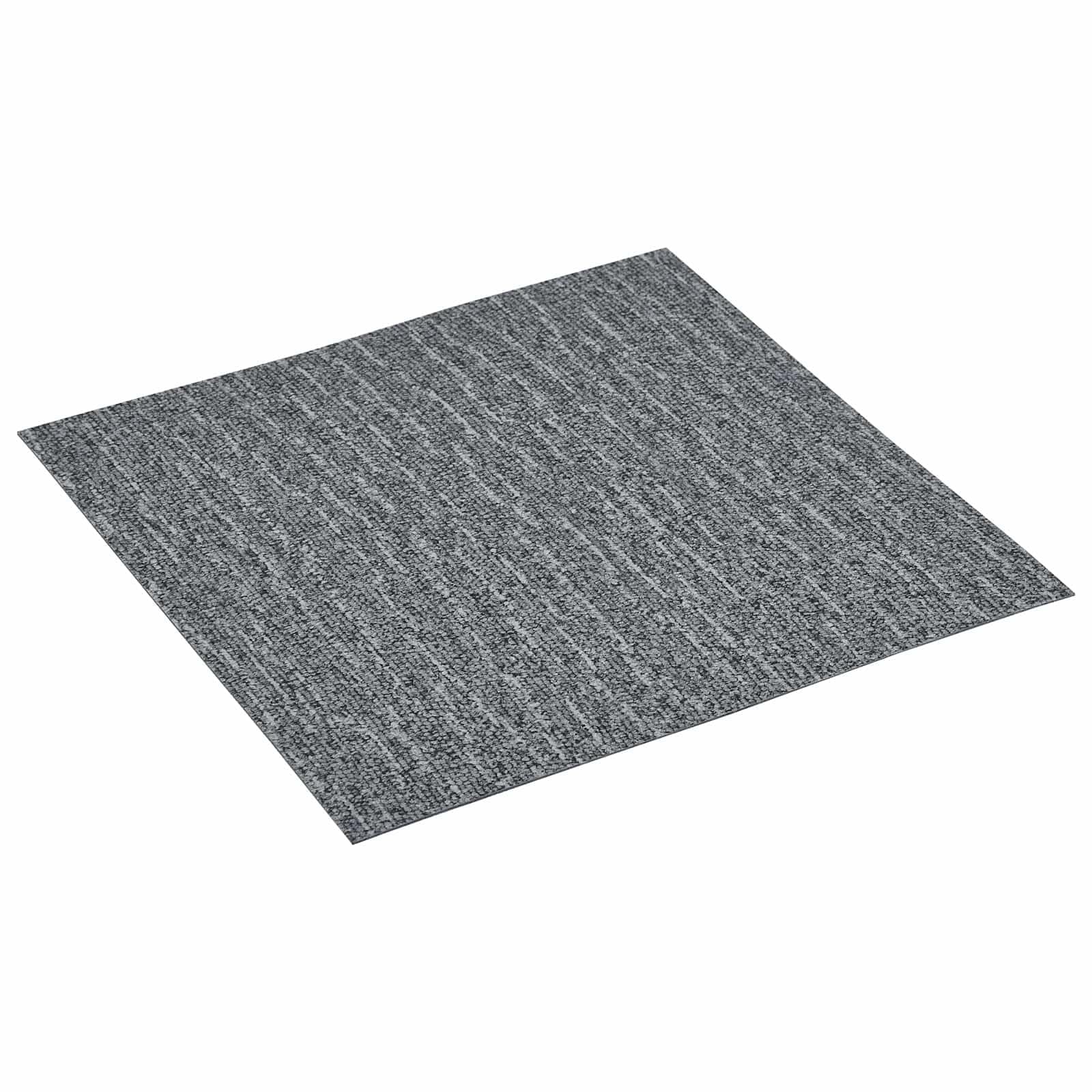 Lot de 55 dalles de sol autocollantes en PVC - 5,11 m² - Blanc et