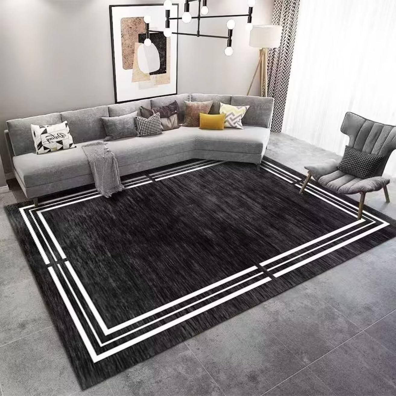 Amazon｜カーペット ラグ ラグマット 北欧 幾何学模様 絨毯 折り畳み