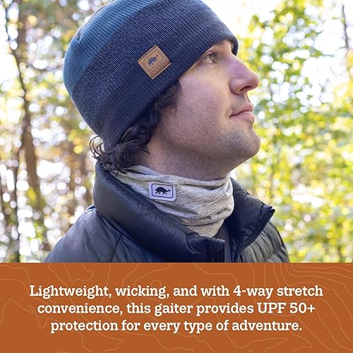 Miniatura 5 de Turtle Fur Stria - Polaina de cuello totalmente tubular, UPF 50+, diadema multifuncional, más de 10 maneras de usar