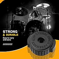 Vista 4 de Facmogu 6 piezas de tuercas de platillo de plástico negro, tuerca de platillo de 8 mm de ajuste rápido para kit de tambor de percusión, tuerca