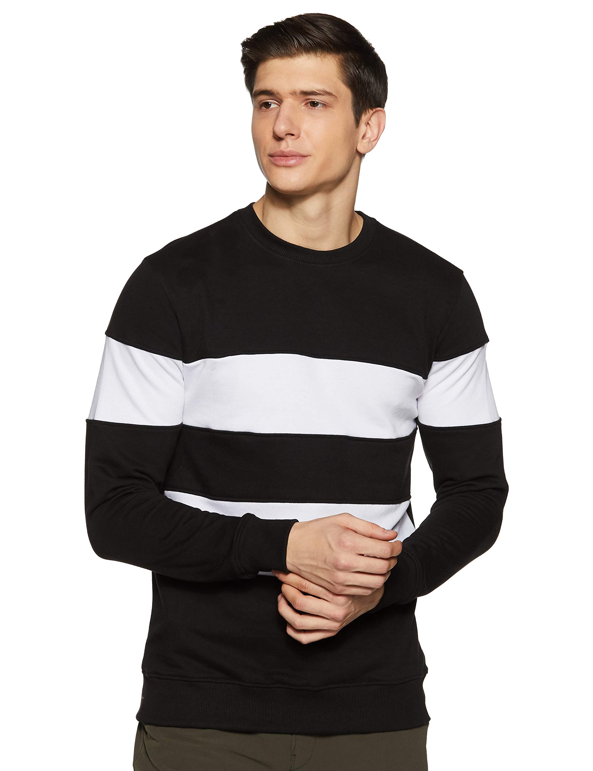 amazon brand - symbol Cotton Blend Men Crew Neck Sweatshirt-picture-13