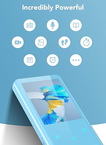 Miniatura 5 de AGPTEK Reproductor MP3 de 64 GB con Bluetooth 5.3, A19PL de pantalla curvada de 2.4 pulgadas, reproductor de música portátil con altavoz, sonido sin