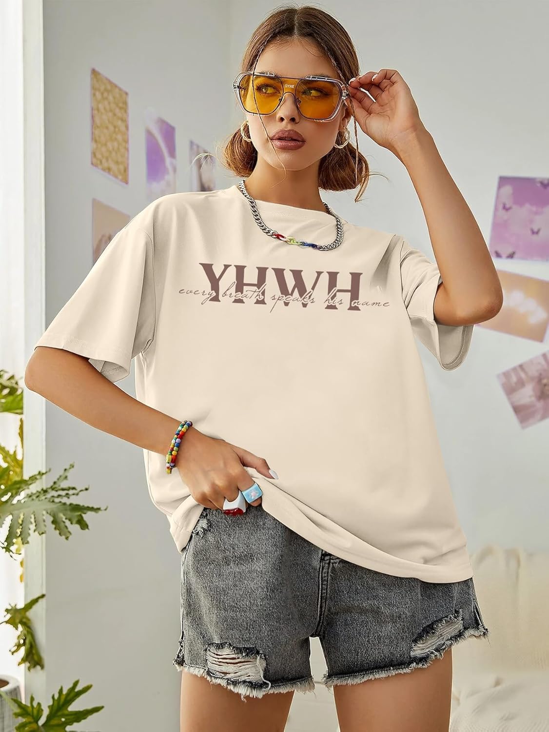 DUTUT Christian Shirts for Women Oversized Jesus Shirt Religious Faith Graphic Tops Short Sleeve Casual Crewneck Tee - Image 3