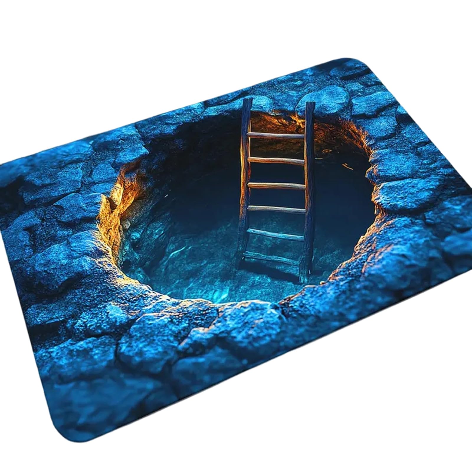 Jazuaiao Modern Absorbent 3D Optical Illusion Rug for Bathrooms and Entryways Quick Dry Indoor Entrance Decors Doormat