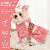 Vista 4 de Suéter con capucha para perro, ropa para perros pequeños, chicos y niñas, sudaderas con capucha para perros para clima frío, sudadera de otoño