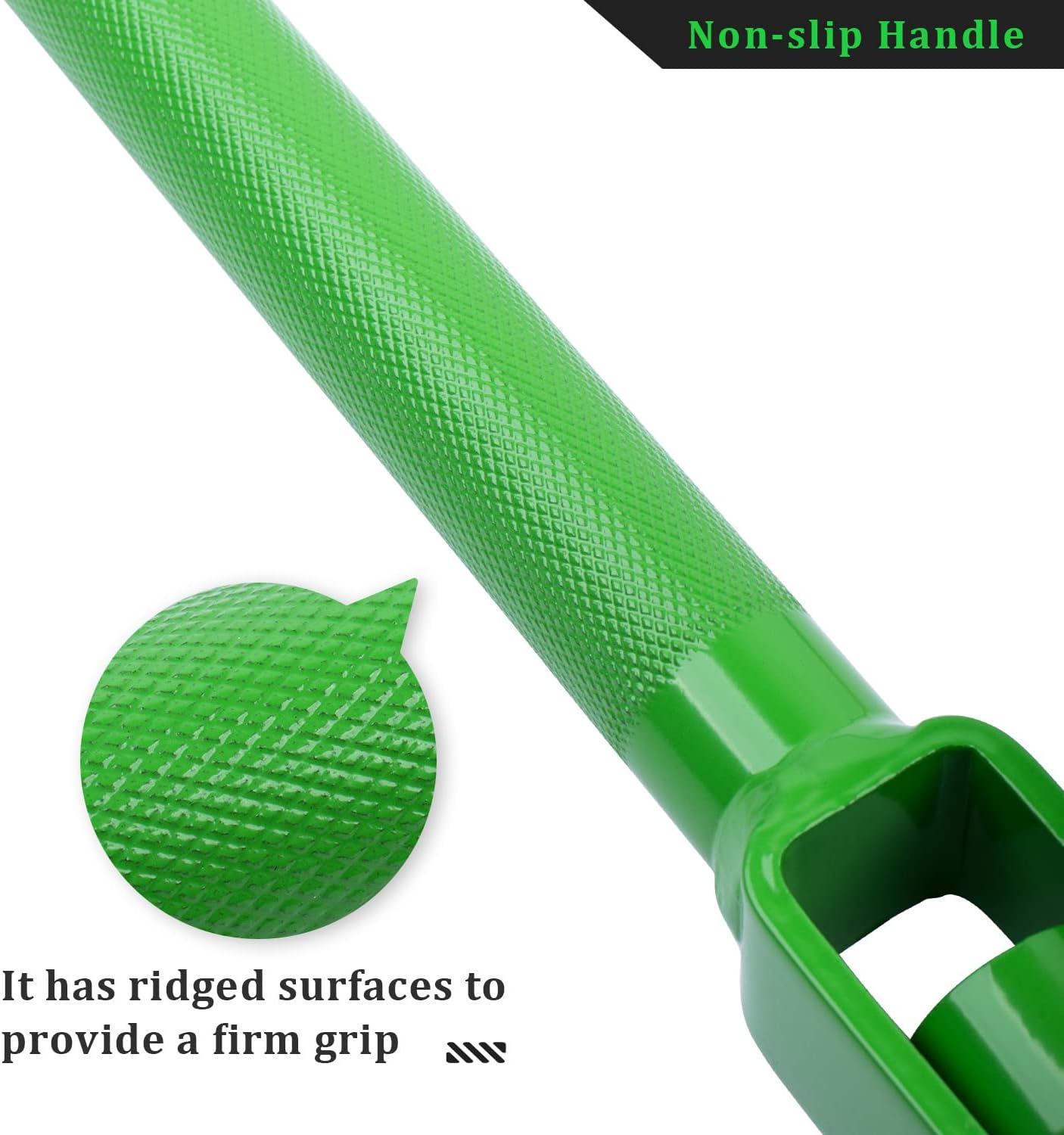 Winch Bar, 1 Pack Combination Winch Bars with Square Head for Flatbed Trailer Winches and Trucks, Painted Combination Carbon-Steel Construction and No-Slip Handle Winch Bar (Black & Green)