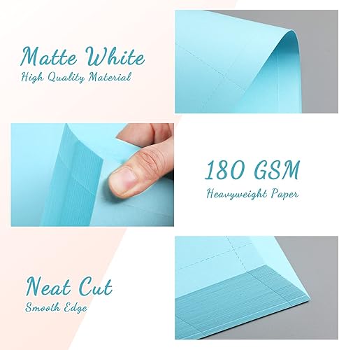 Miniatura 3 de Fainne 2000 tarjetas de visita imprimibles en blanco, mini índice de nota, tarjeta perforada, compatible con impresora láser y de inyección de