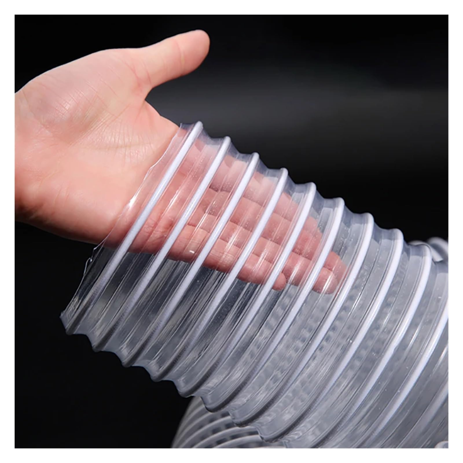 Tube en PVC transparent, aspiration de poussière, tuyau d'évacuation des fumées, tuyau d'échappement d'air, 1 à 5 mètres, diamètre intérieur 30 à 100 mm, 1 pièce(2 Meter,Inner Diameter 40mm)