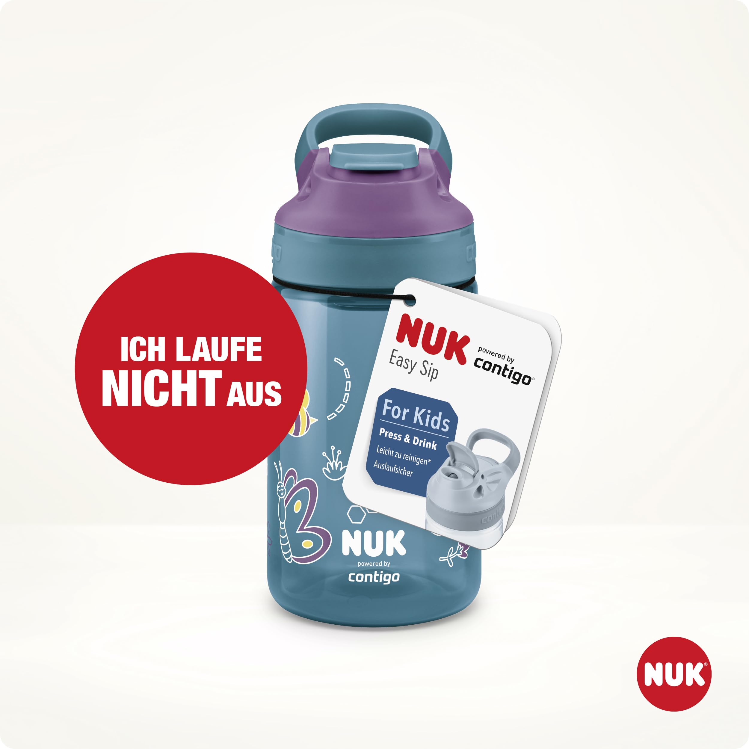 NUK By Contigo Easy Sip Cup, Water Bottle for Children (from 4 Years), Leak-Proof, Made of Durable Tritan, BPA-Free - Image 2