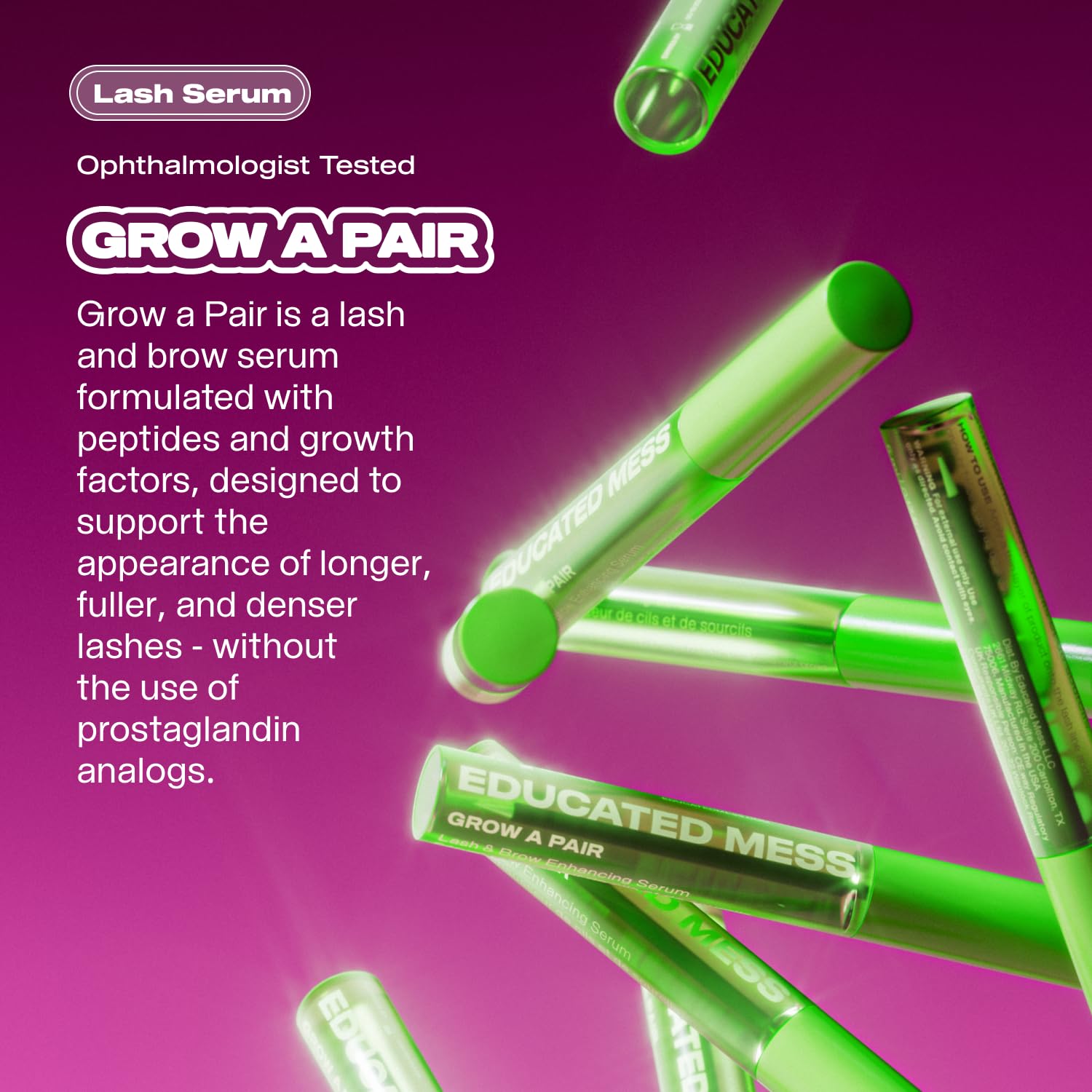 Educated Mess Grow A Pair Lash & Brow Enhancing Serum