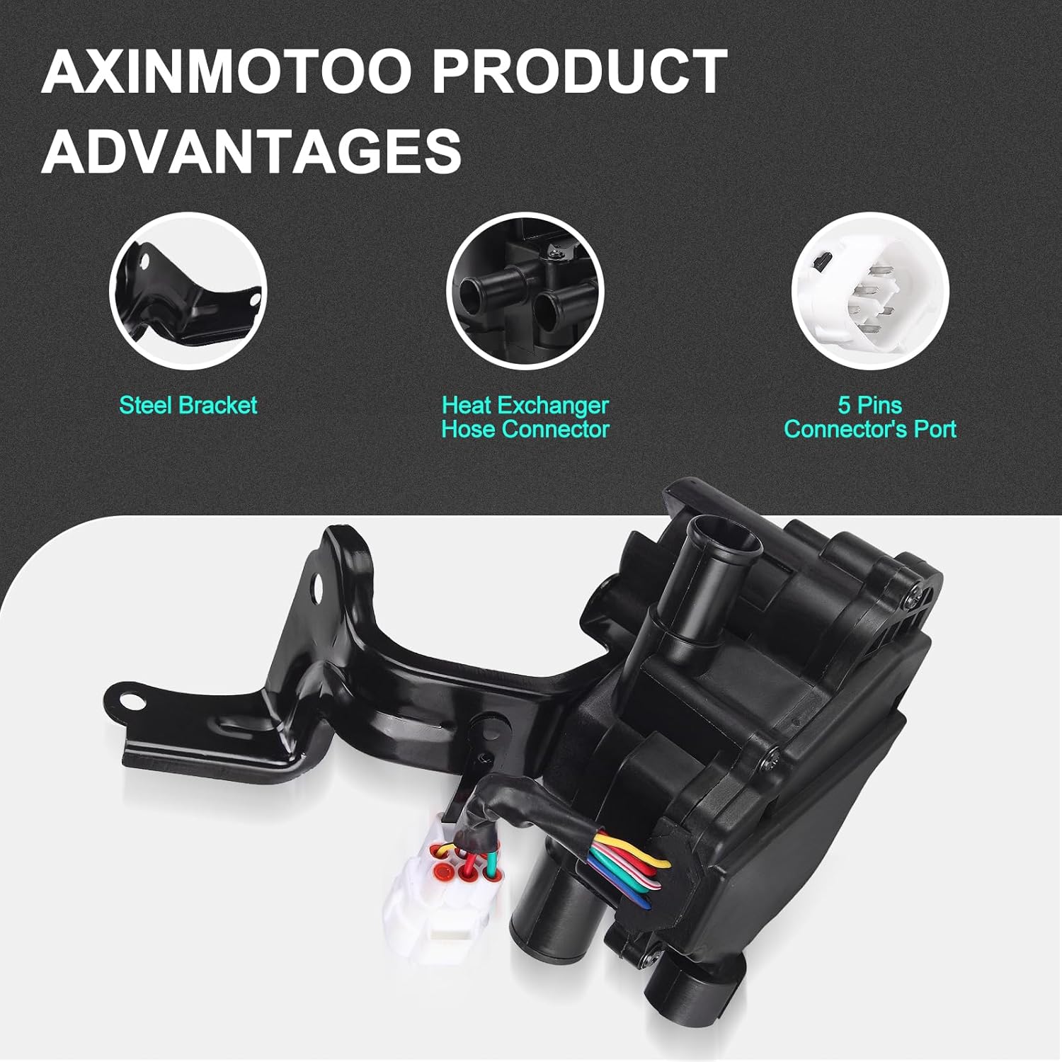 Coolant Control Valve Assembly, 16670-21010 Cooling Flow Control Valve Replacement for Toyota Prius L4 1.5L 2004 2005 2006 2007 2008 2009 EHV116