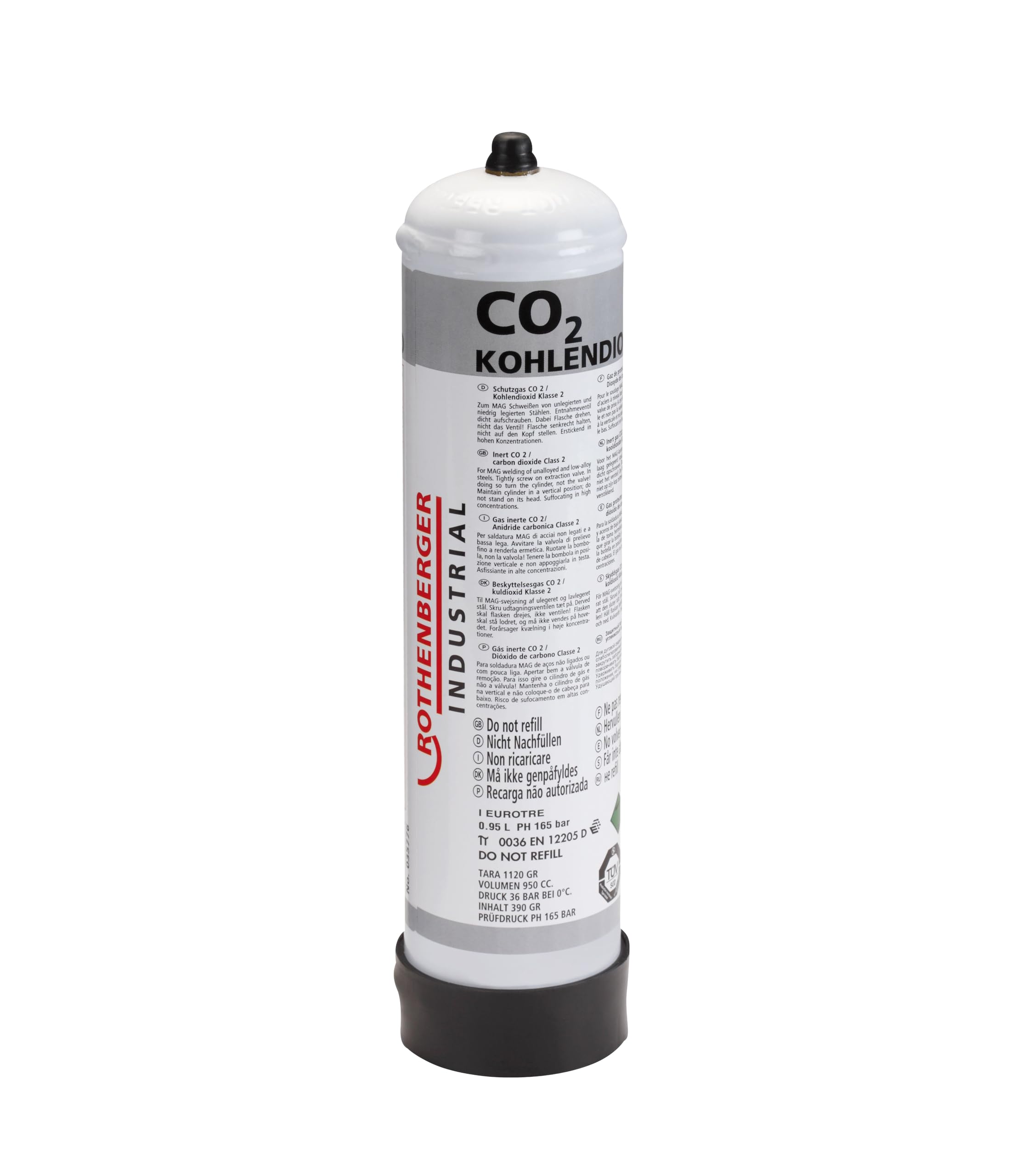 ROTHENBERGER Industrie Kohlendioxid CO2 Schutzgas-Flasche