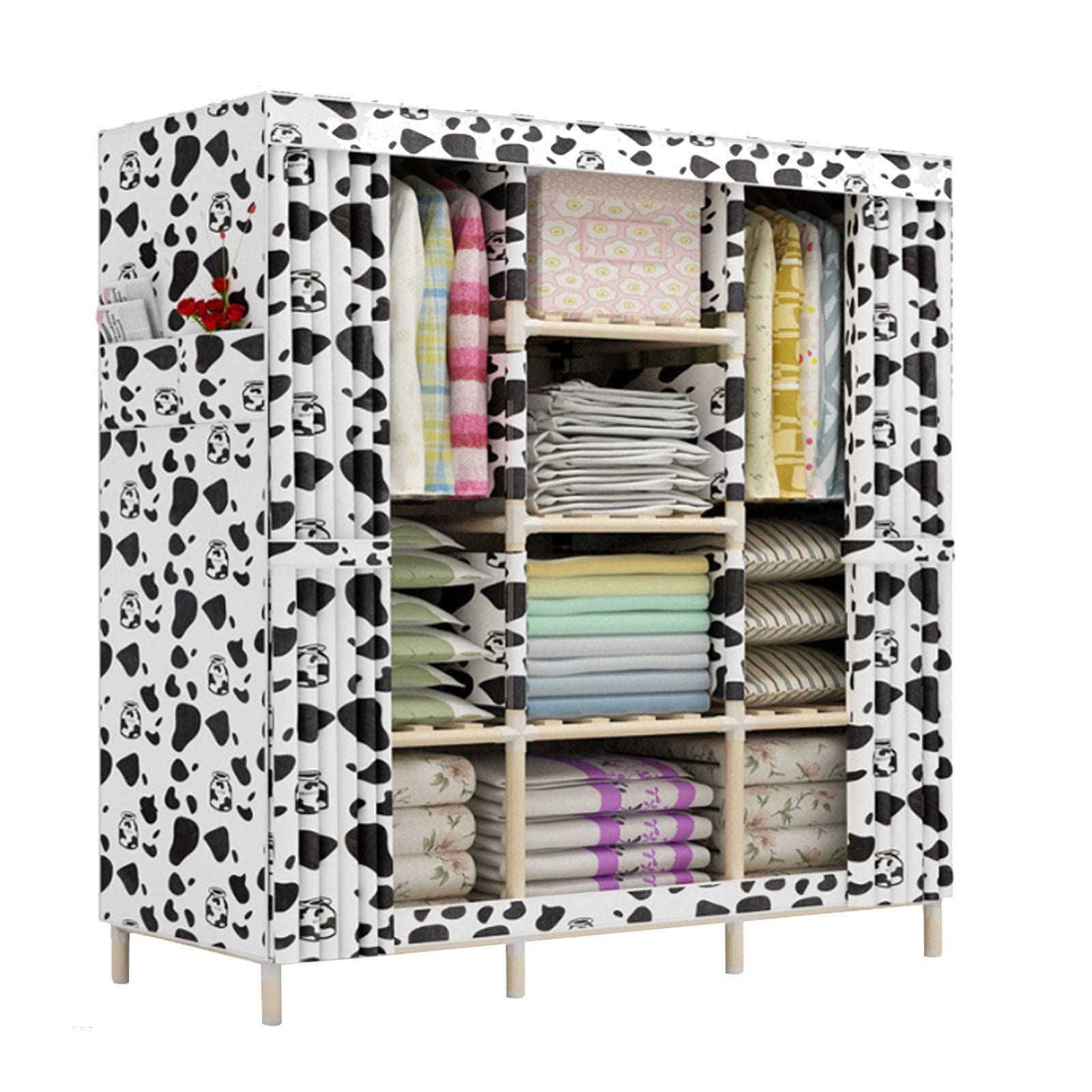Armoire portable en toile pour résoudre le manque de place placard