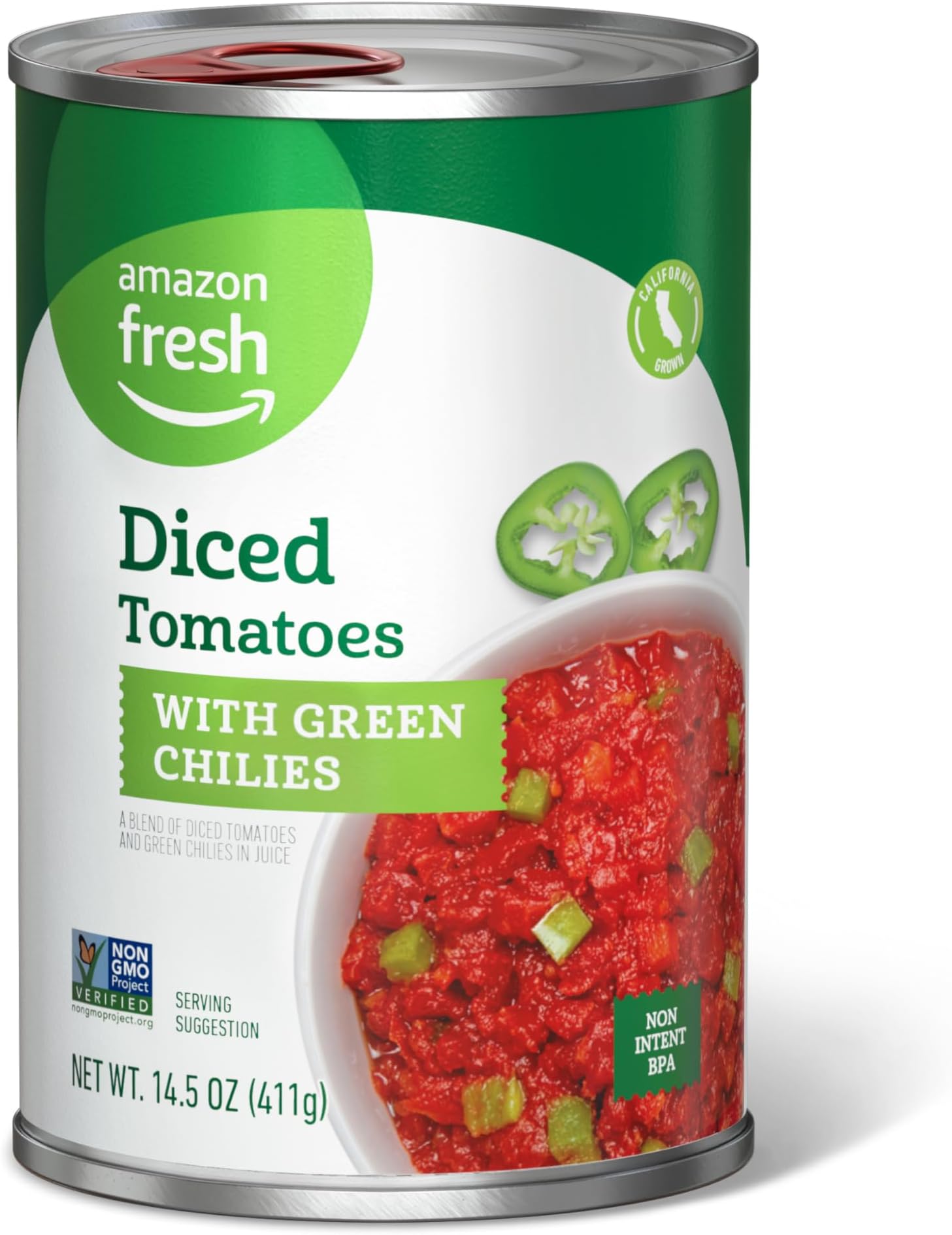 Del Monte Canned Diced Tomatoes with Green Peppers and
