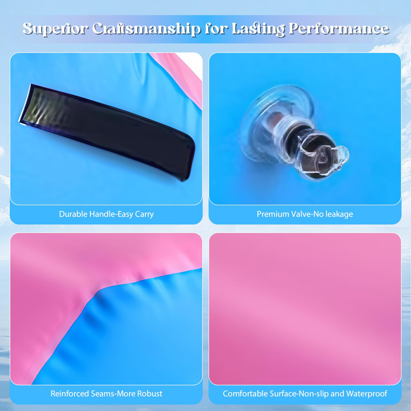 Rollo de aire inflable de PVC para yoga fitness con bomba