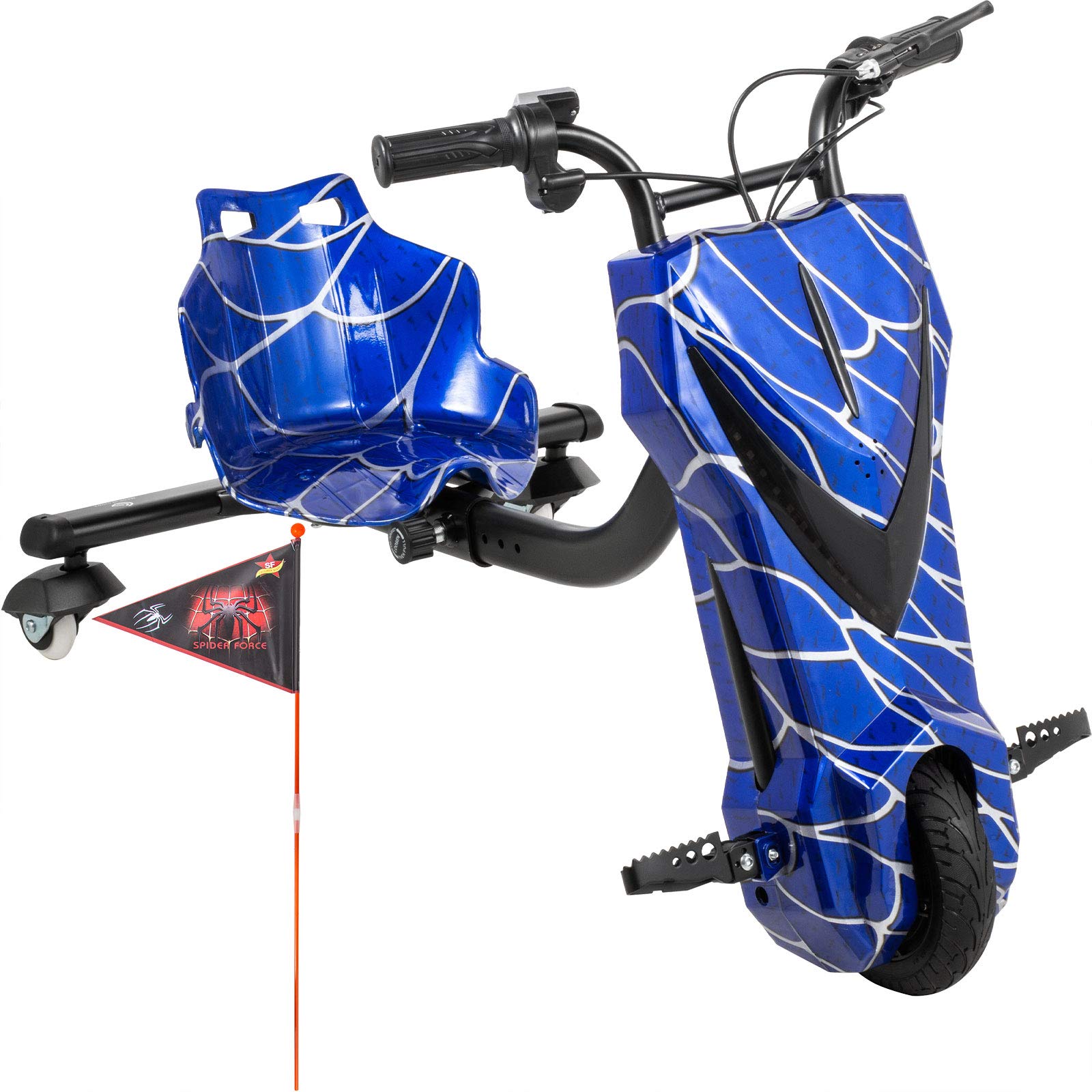 Buy Husuper Drift Trike 3 Wheel Drift Cart Electric Scooter Blue Spider