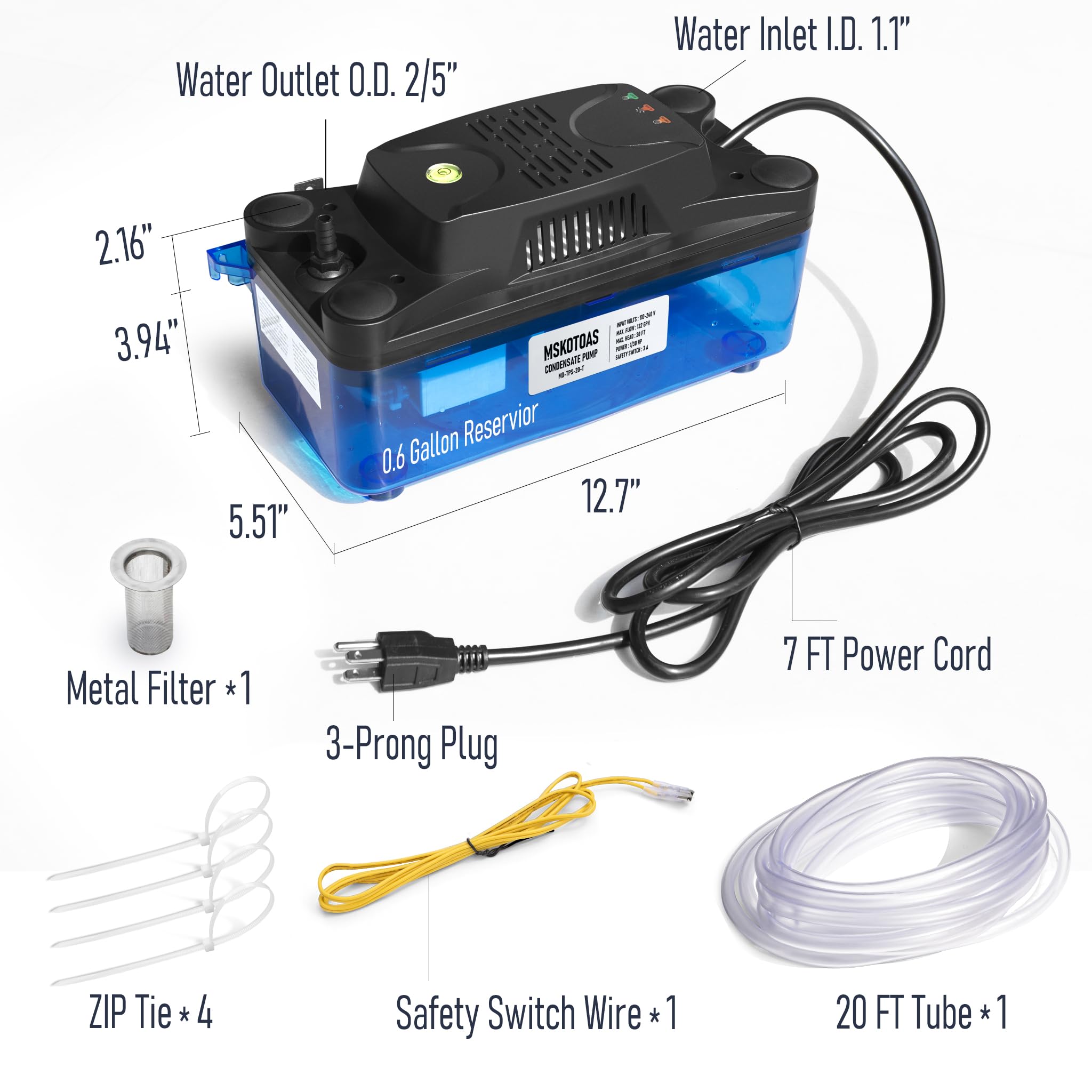 HVAC Condensate Pump - 1/30HP, 132 GPH -4