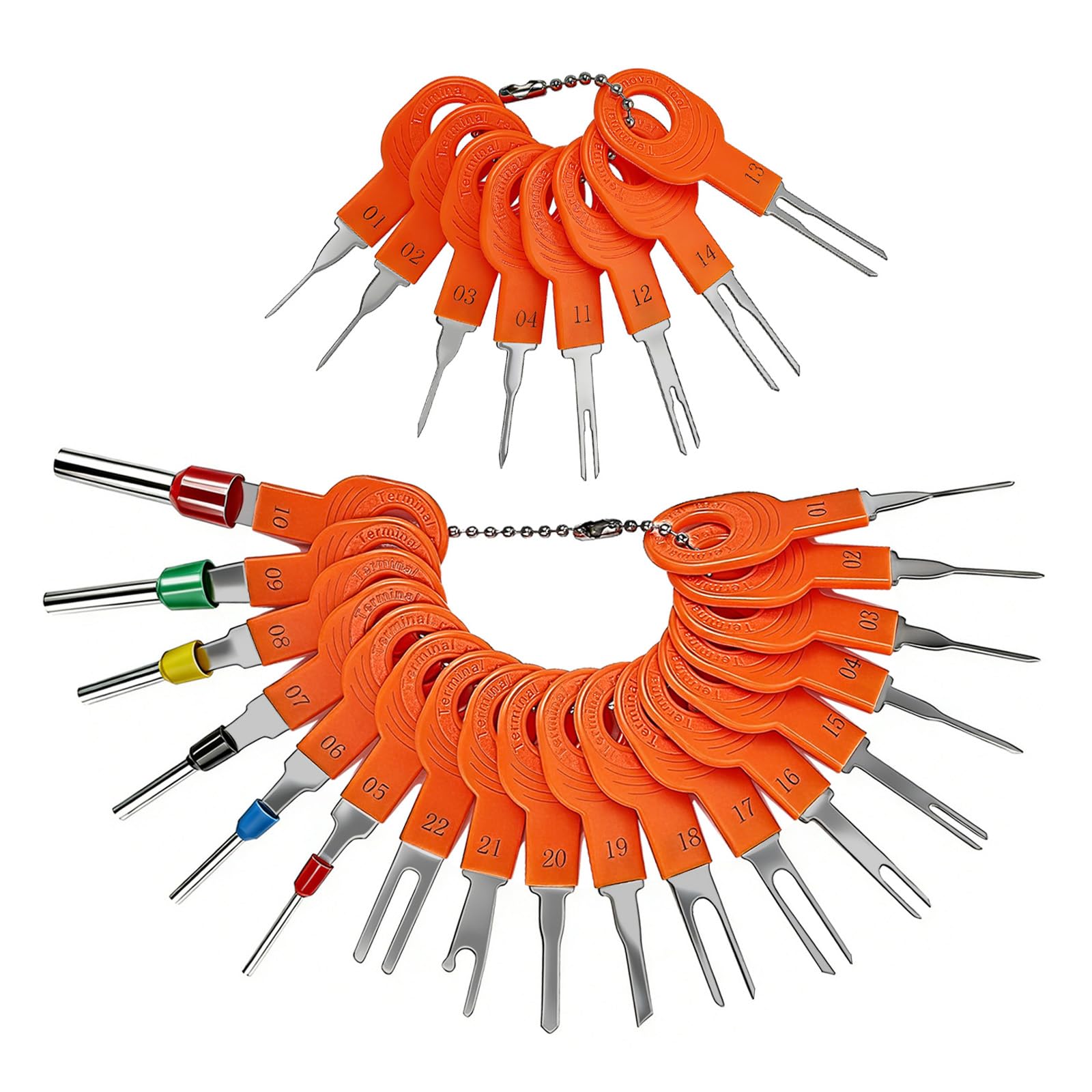 Kfwfuaee Or Ange Color 26 Piece Car Electrical Terminals Tool Set Electrical Connector Pin Removal Tool Design For Smooth Pin Tasks Remover