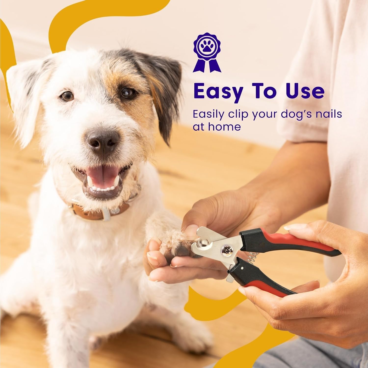 Dudi Pet Cortauñas y Lima para Perro y Gato - Corta Uñas para Cachorros y Gatos con Tope de Seguridad - Cortauñas para Todas Las Razas de Perritos y Gatitos - Grande - Negro/Rojo