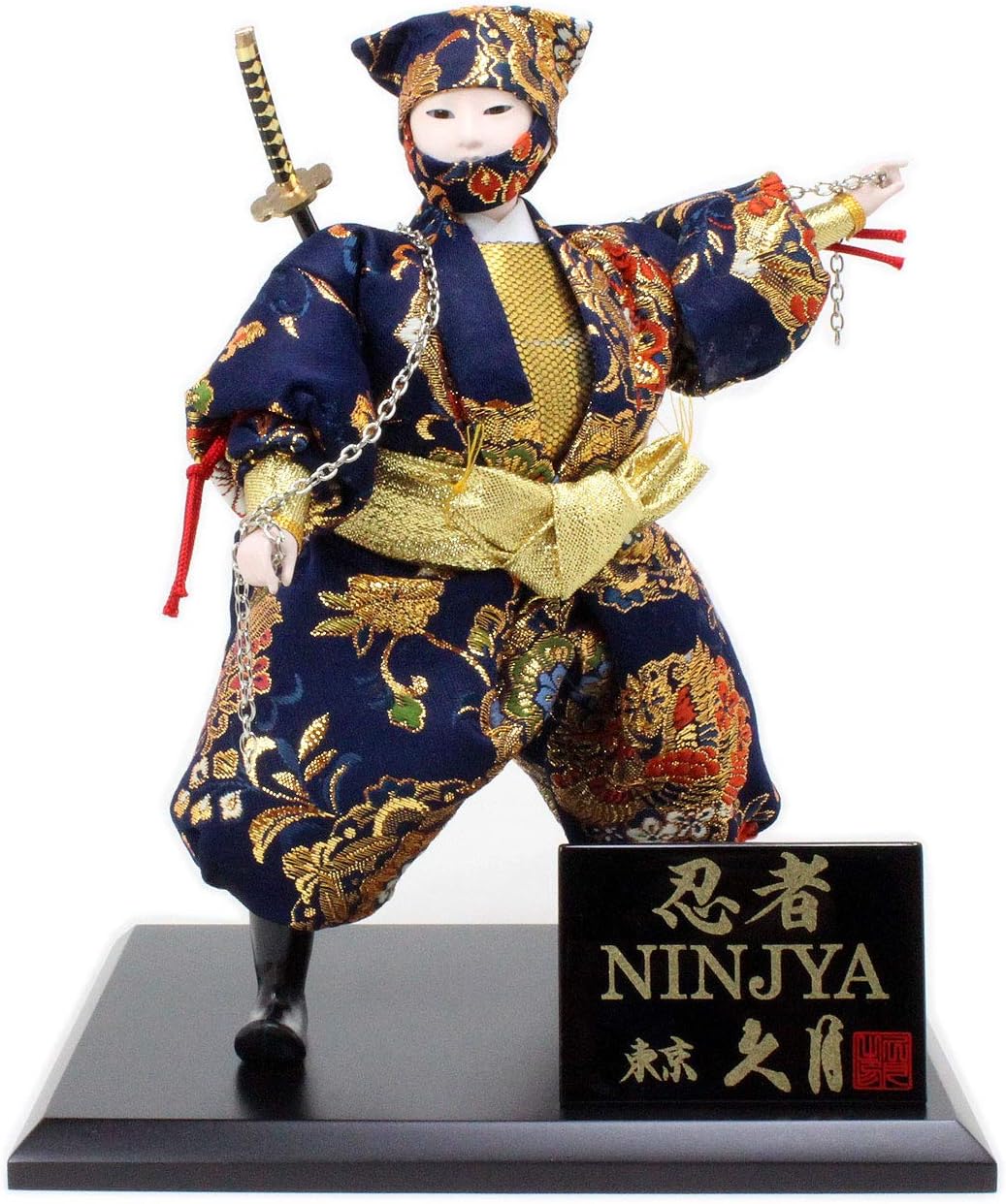 東京久月 雛人形ガラスケースうさぎ三人官女 間口約43×奥行 東京久月