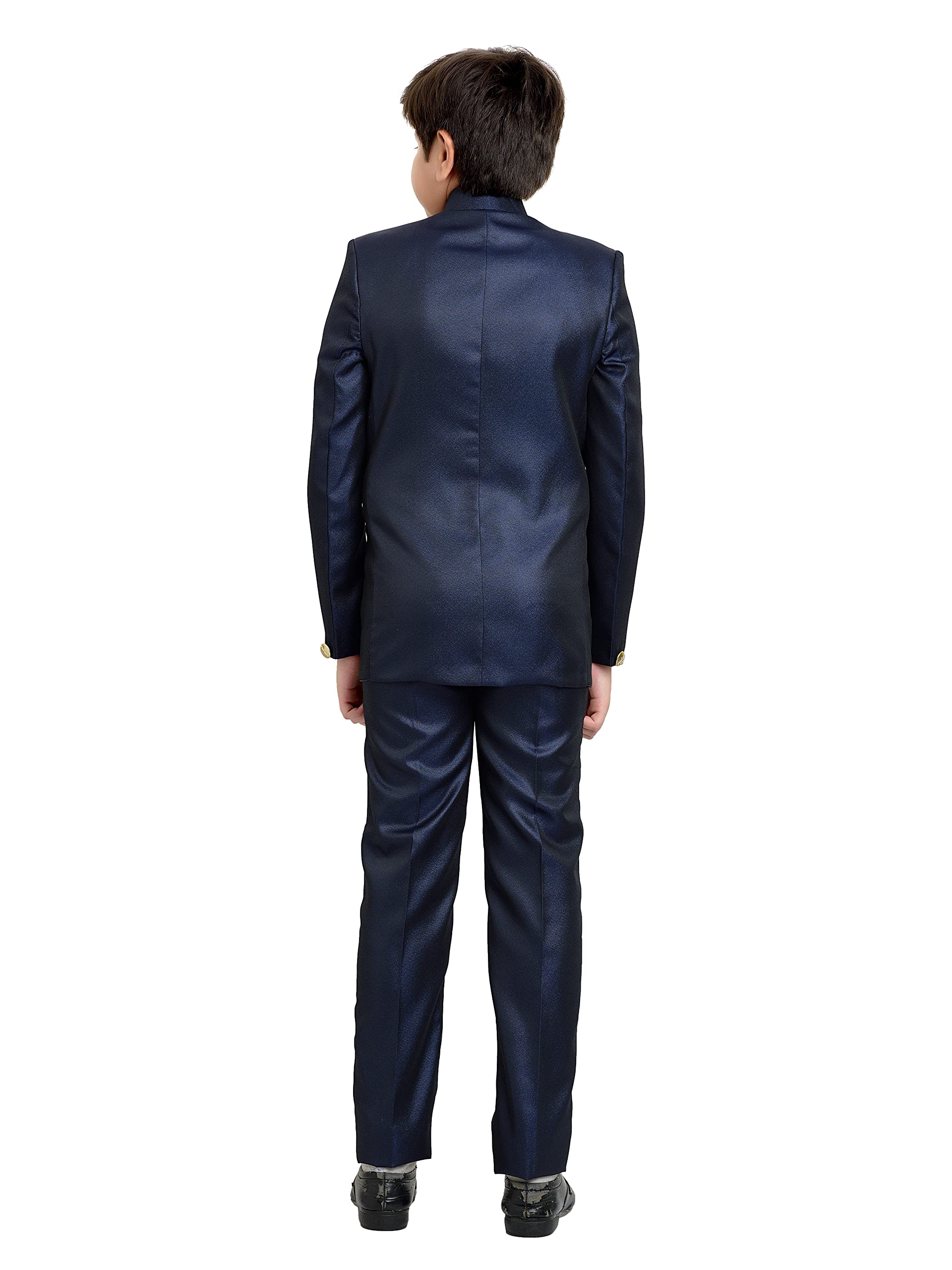 Jeetethnics Boys Navy Blue Embroidered Jodhpuri Coat with Trousers (7503B) 1