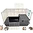 Large Pet Products Universal 2-Level Small Animals Home Critters Habitat Cage Narrow 3/8-inch Wire Spacing for Wide Variety E