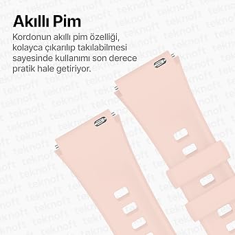 Teknoft 18mm ile Uyumlu Saatler için Kristal Desenli Yumuşak Silikon Kordon HUAWEI Watch (GT5 Pro 42mm/GT5 41mm/GT4 41mm)