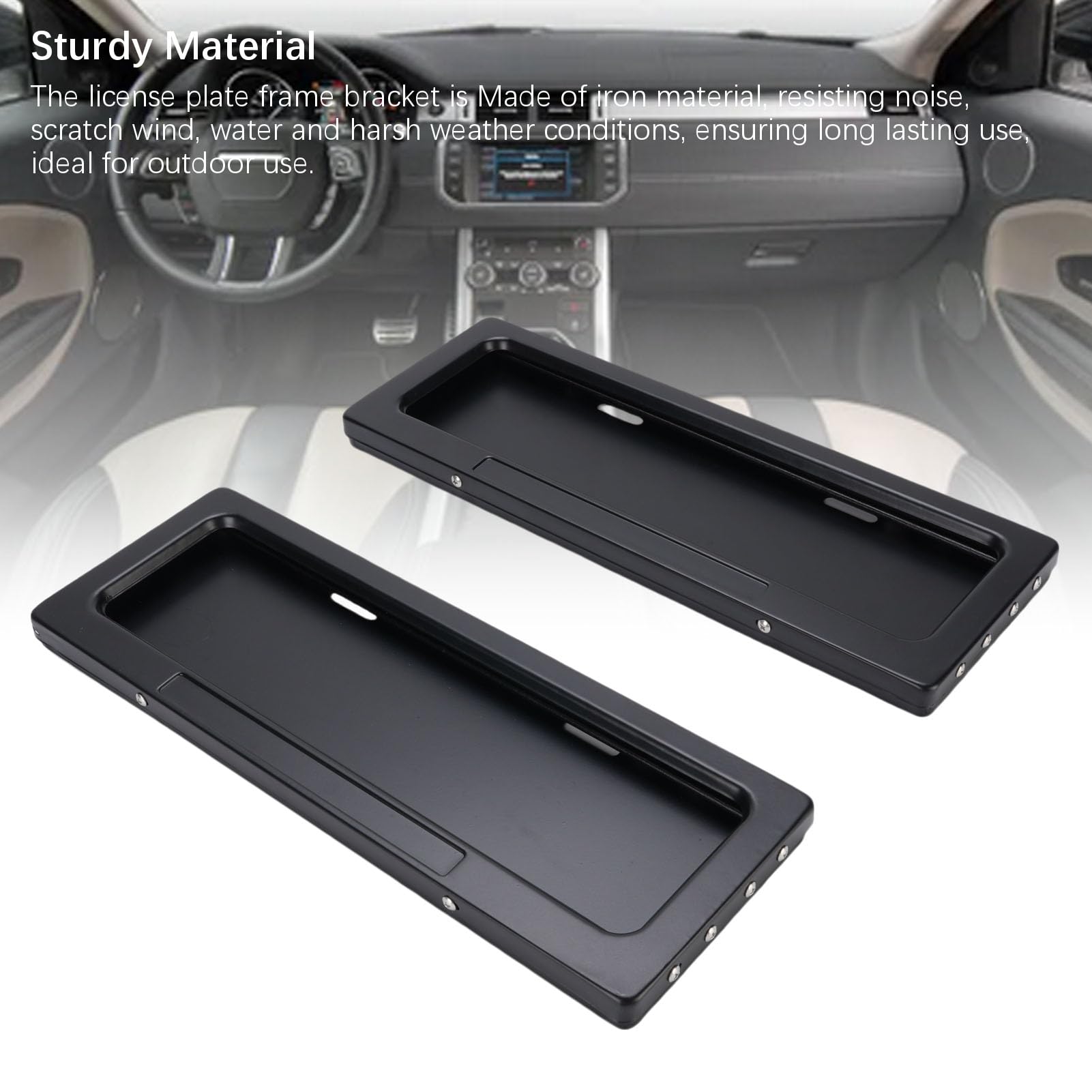 Ramki Rejestracyjne Czarne, 2 -pakowy Universal Australian Standard Car Flip Up Uchwyty na tablicę rejestracyjną za pomocą Kontrolera Zasilania, Akcesoria Samochodowe z