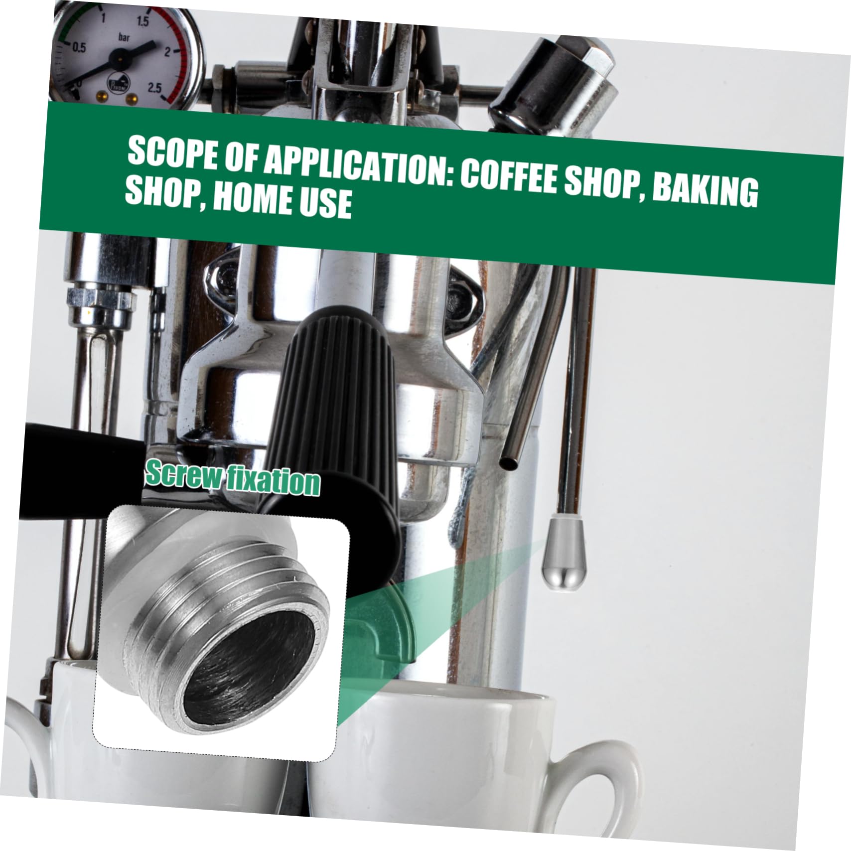 Cabilock Metal 3 Piezas boquilla de vapor cafetera metalica caños de cafetera de acero inoxidable espuma leche maquina de cafe salida de la máquina de café accesorio para cafetera