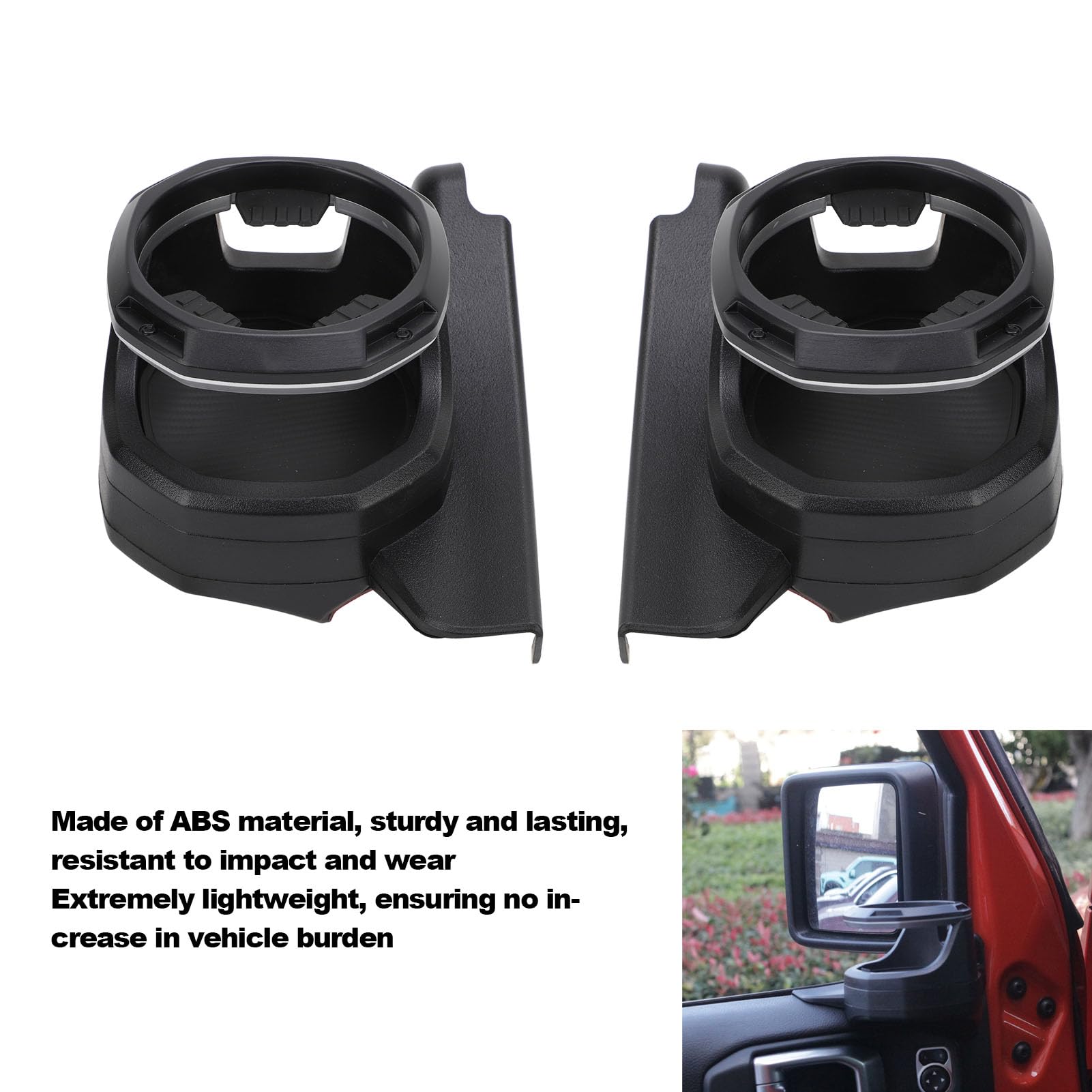 Paire De Porte-Gobelets De Fenêtre De Porte De Voiture, Support De Fenêtre Gauche Et Droite, Porte-Bouteille d'eau, Porte-Gobelet De Remplacement pour JL JT 2018 À 2024
