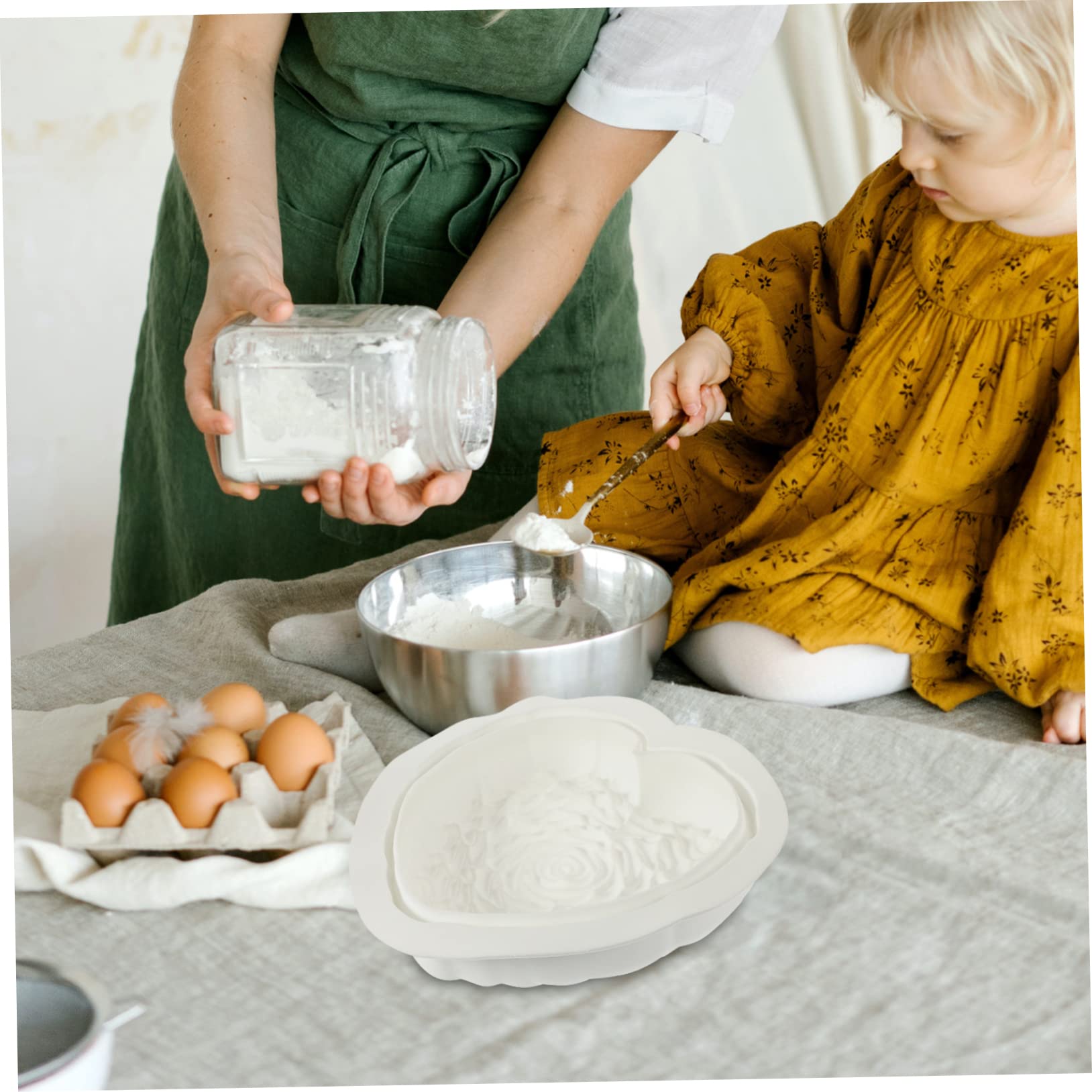 Alipis 3pièces Moule à Gâteau Silicone Forme De Cœur Outil De Cuisson Antiadhésif Pour Gâteaux Chocolat Et Mousse Parfait Pour Fêtes Et Événements Spéciaux
