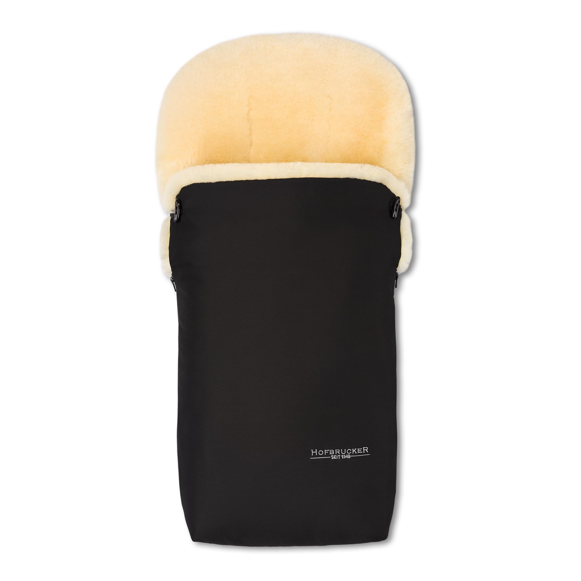 Hofbrucker Lammfell Kinderwagen Fußsack - Herbst, Winter Fußsack für Babys & Kleinkinder, Thermo, Wasserdicht & Atmungsaktiv - Ideal für alle gängigen Kinderwägen und Buggys Made in Germany