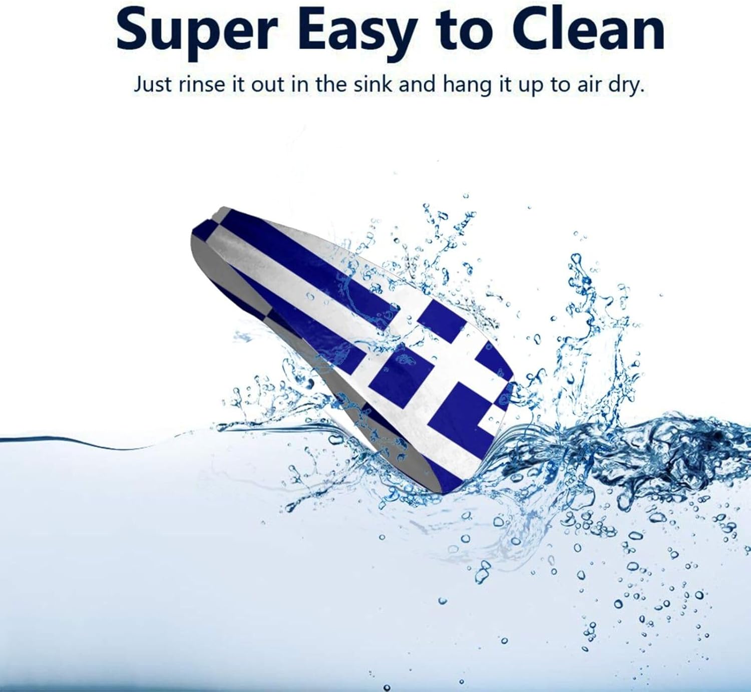 Cute Greece Flag Headbands for Men Women Funny Workout Sweatbands for Running, Yoga Hairband for Women Men - Image 7