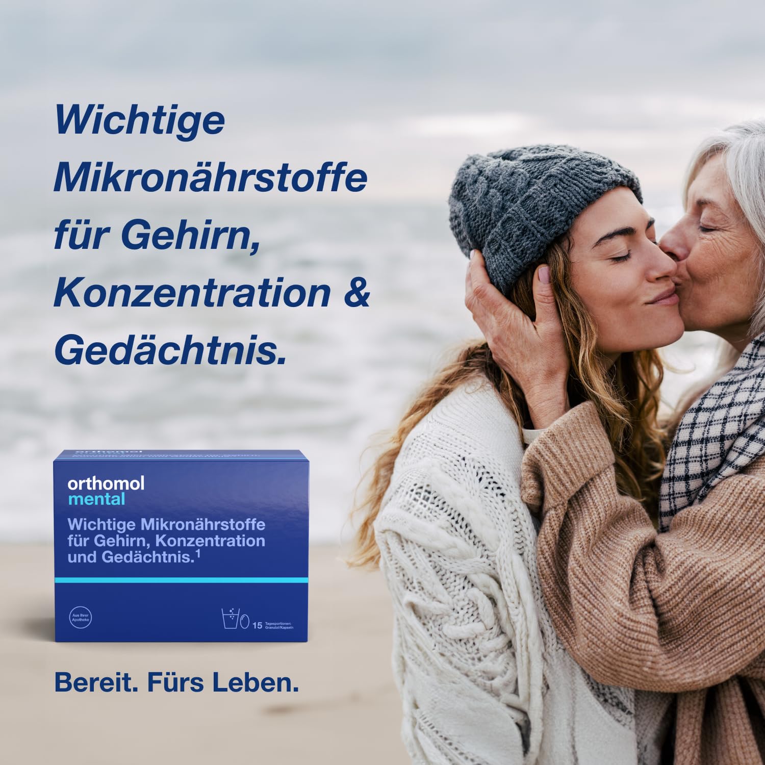 Orthomol Mental - für Gehirn, Konzentration und Gedächtnis - mit Pantothensäure und Omega-3-Fettsäuren - Granulat/Kapseln à 15 x Tagesportionen