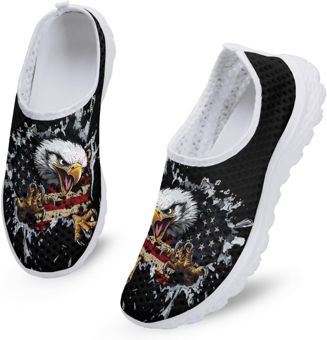 Jeiento Halloween Shoes for Women Men Halloween Party Walking Running Sneaker Shoes Slip-On Breathable Mesh Workout Fashion Shoes - Image 5