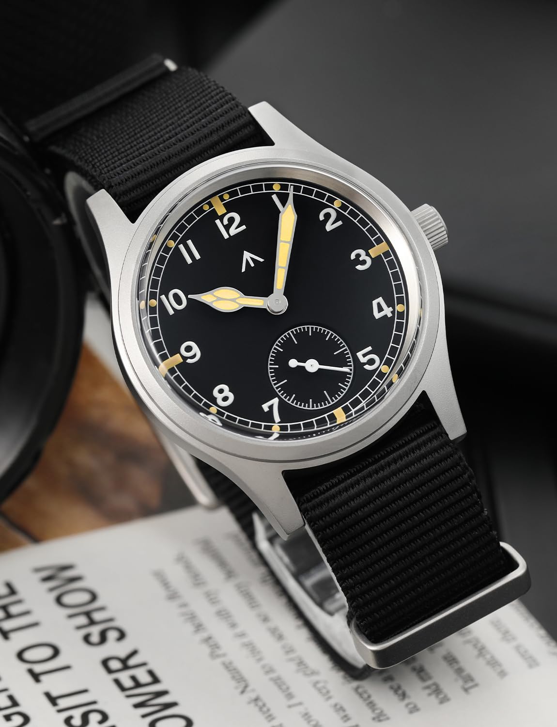Tactical Frog Militado D12 VD78 - Orologio militare al quarzo da uomo, vetro zaffiro C3, super luminoso, quadrante da 36 mm, impermeabile fino a 100 m
