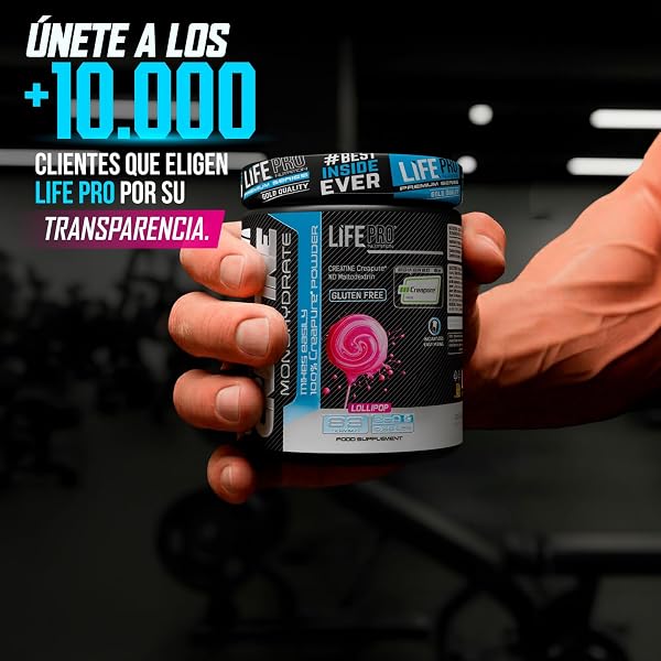 Creapure Life Pro Creatine Monohydrate – Pure Micronised Creatine, Up to 83 Shots – Gluten Free, for Strength, Energy and Mus - 5