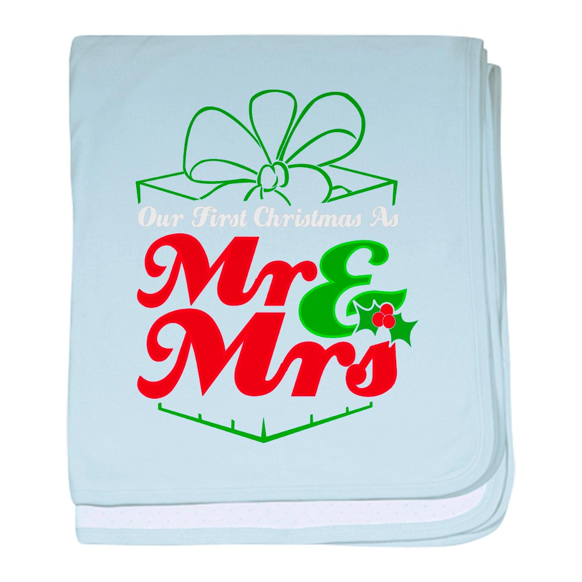 CafePress First Christmas As Mr. &Amp; Mrs. New Baby Blanket, Super Soft Newborn Swaddle