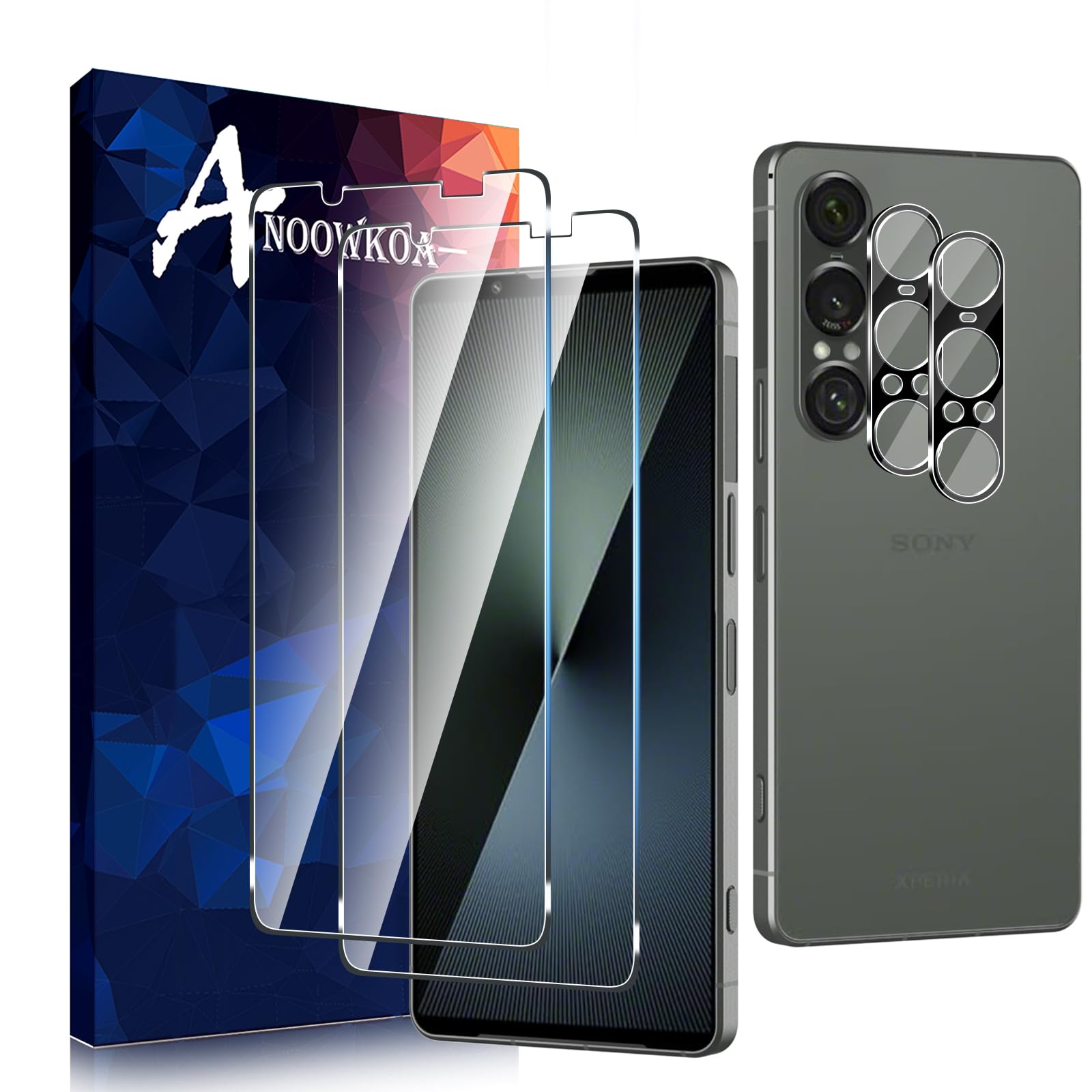 Vetro Temperato Per Sony Xperia 1 VII | 2+2 Pezzi Con Protezione Fotocamera | Durezza 9H | Antigraffio E Anti-impronte - 3