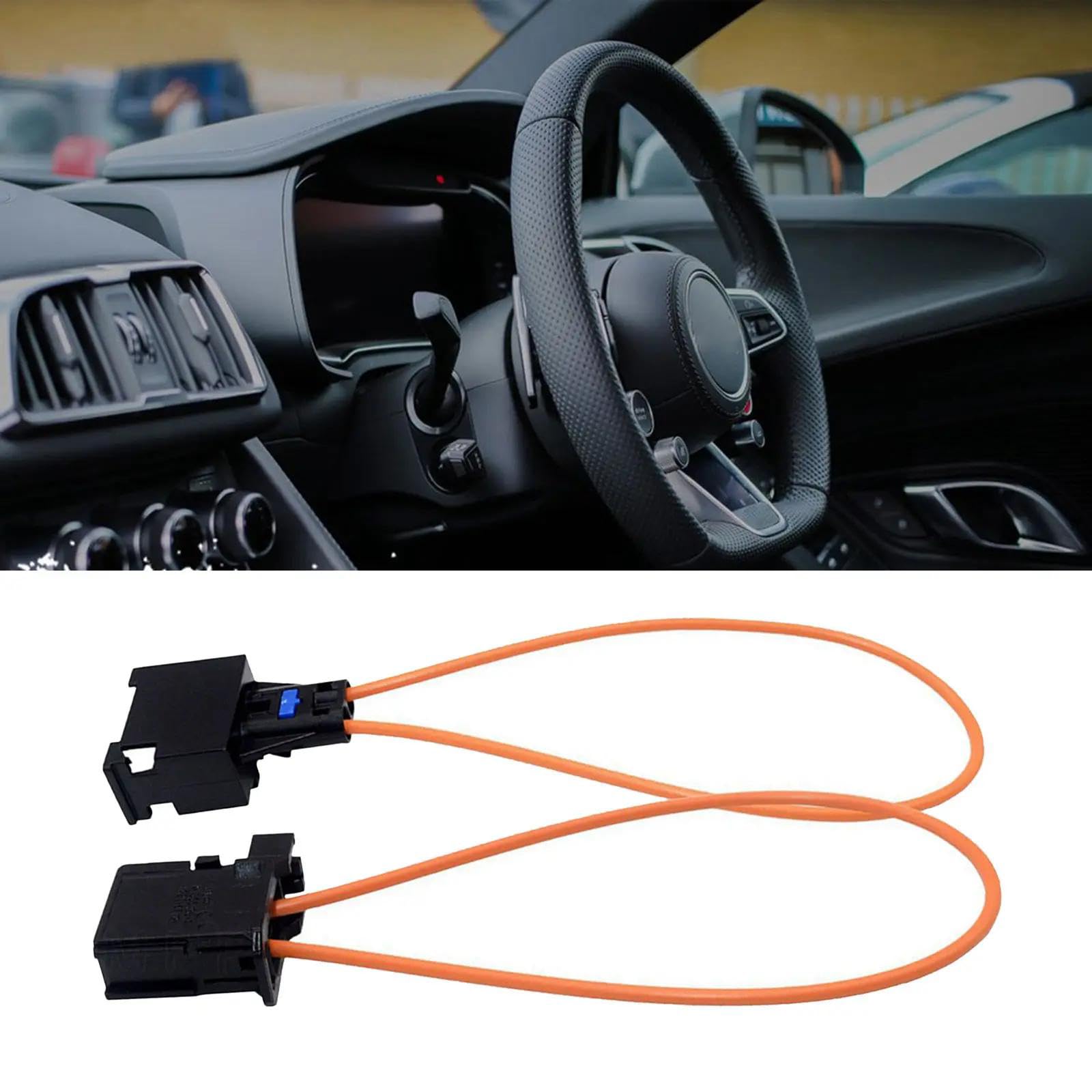 Conector de Fibra Óptica para Coche,Conector de Cable Óptico de Derivación,Enchufe de Puente,Adaptadores Universales de Fibra Óptica Hembra y Macho,para Radio y Audio de Coche Tokaneit