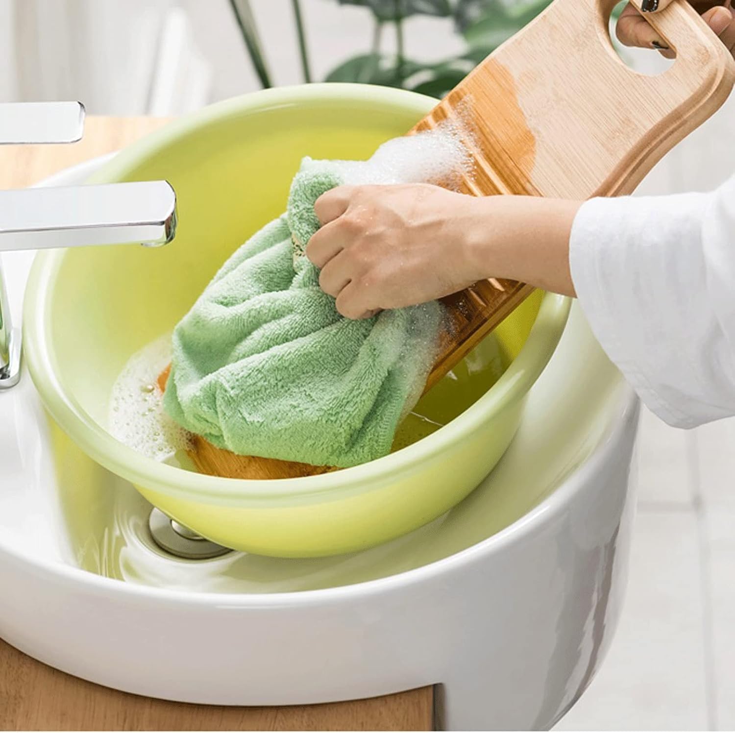 Washboard Bamboo Wood Washing Washboard Non-Slip Home Washing Scrubbing Board Creative Laundry Board Washboard Hand Wash Board